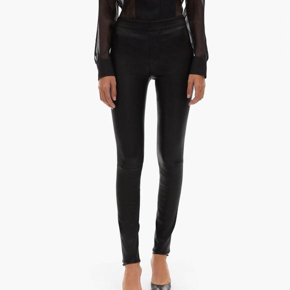 Helmut Lang Leather Legging Pants (17) - Picture 2 of 8